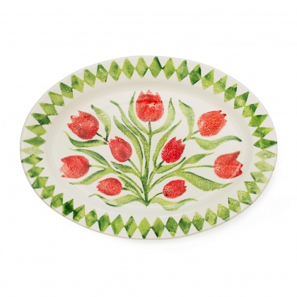Tulip Oval Rimmed Platter: click to enlarge