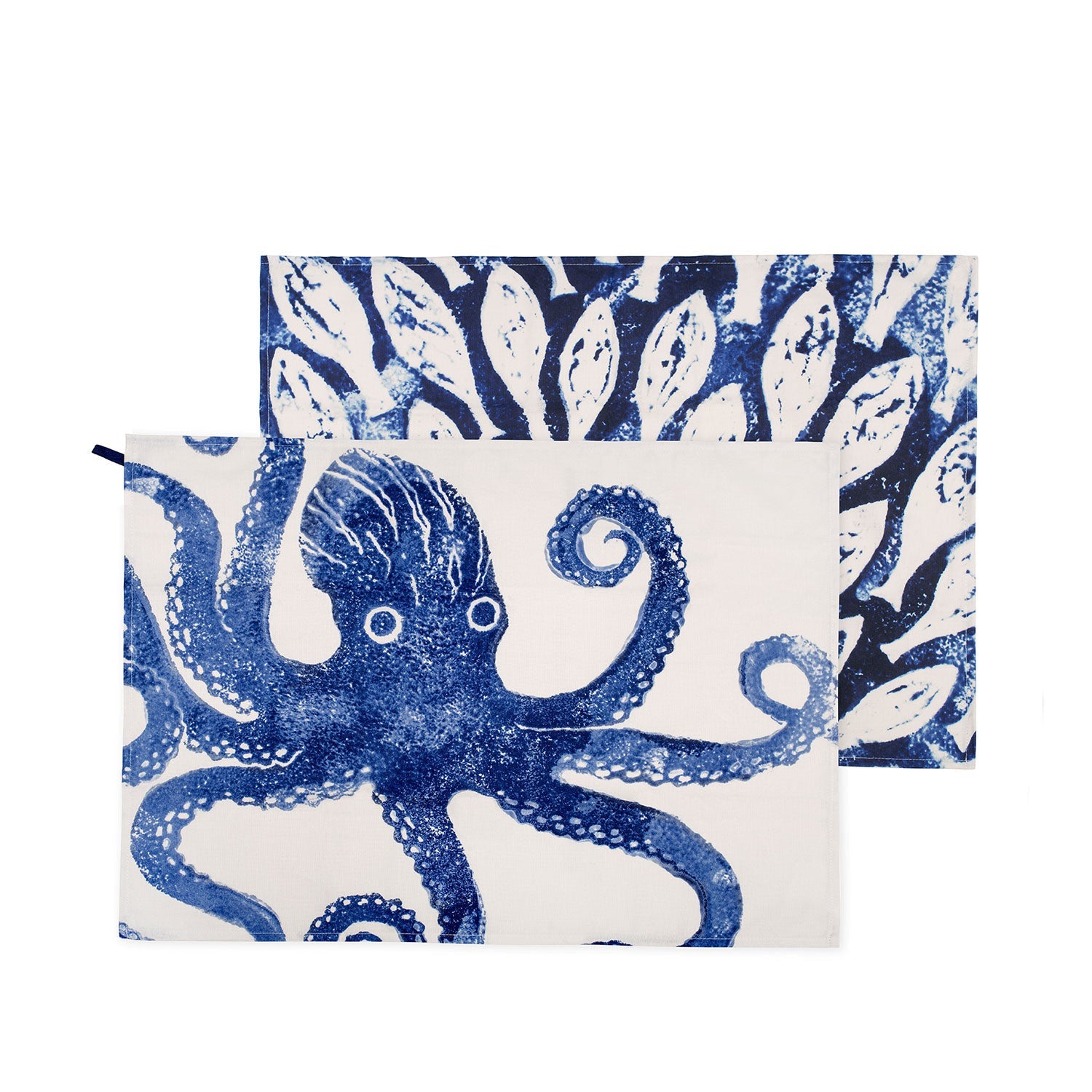 Octopus & Shoal Fish Tea Towel set of 2