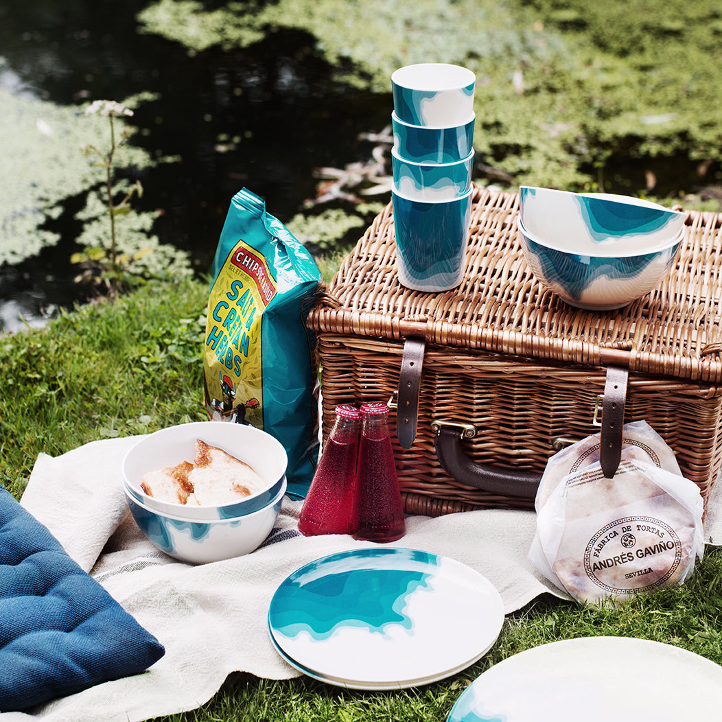 Rick Stein's melamine dinner plate, tumblers and bowls sets