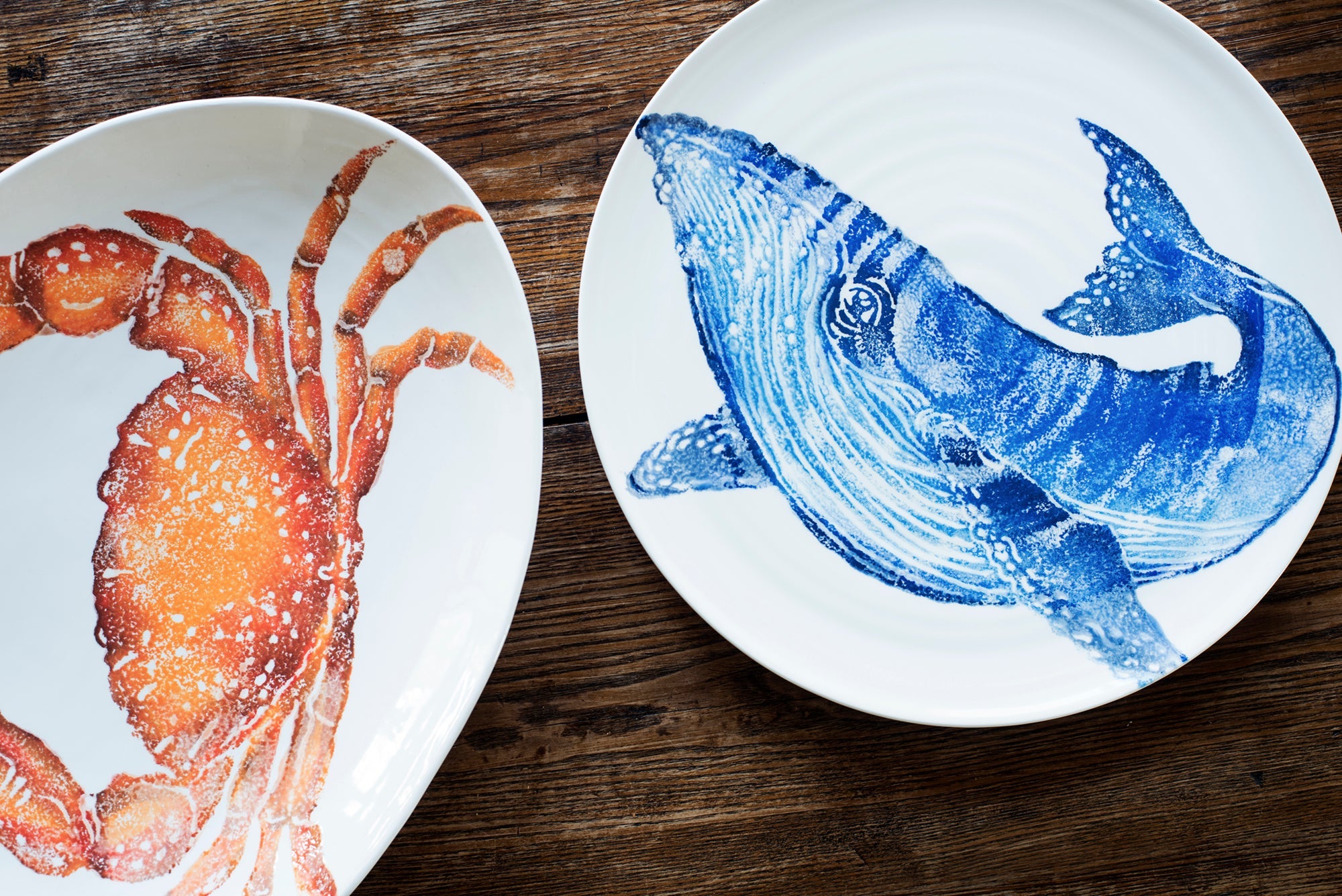Creatures Crab and Whale platters