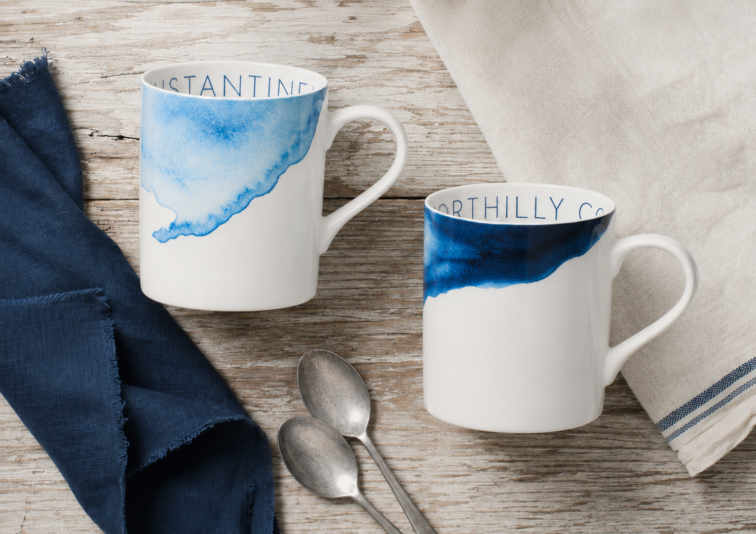 Rick Stein's Coves of Cornwall bone china mugs