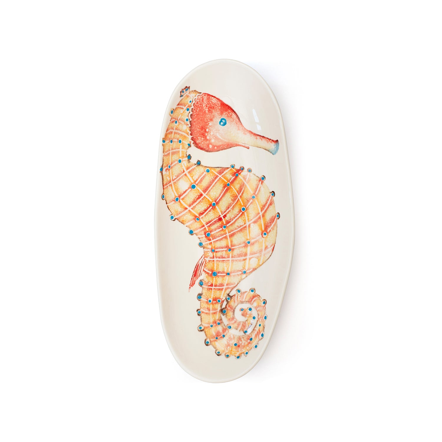 Oval Platter Seahorse Lauwd Femelle