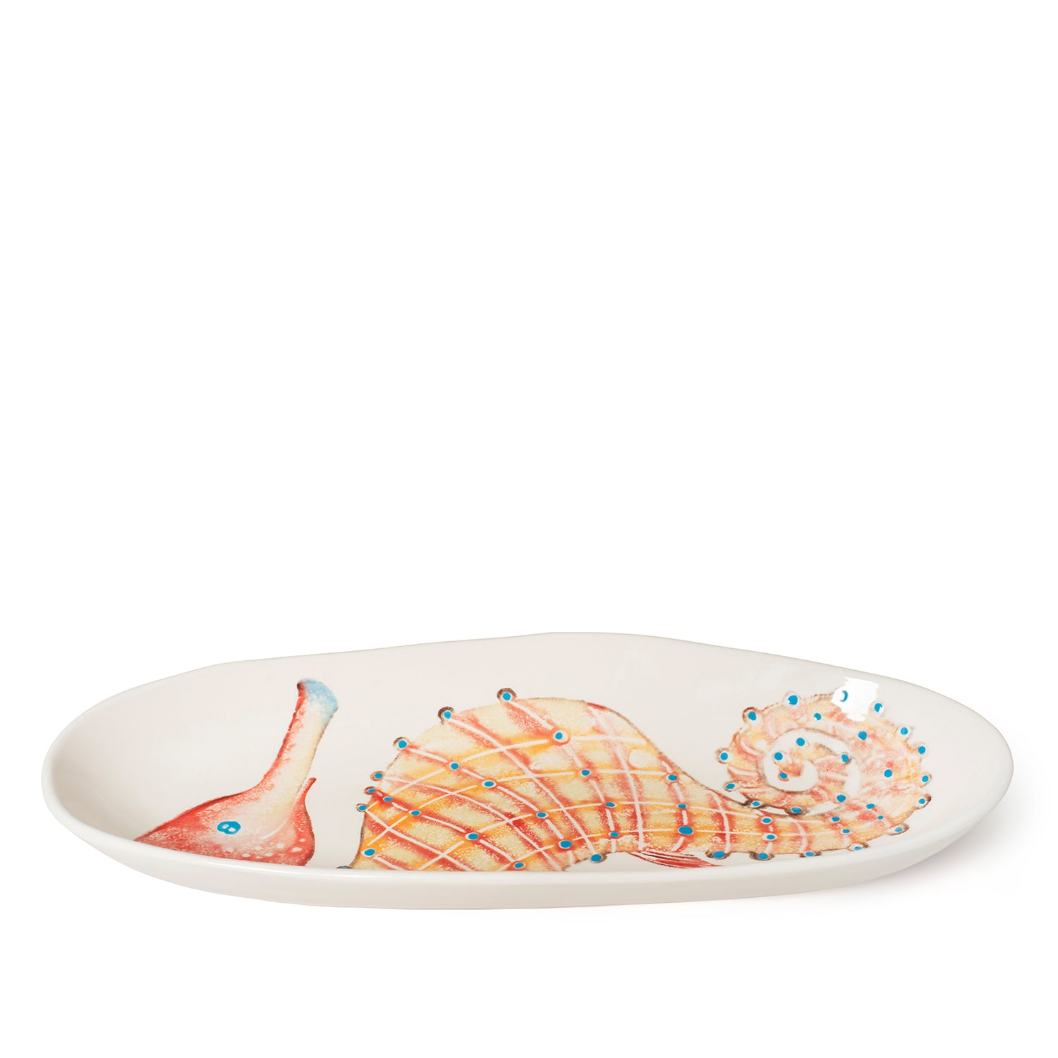 Oval Platter Seahorse Lauwd Femelle
