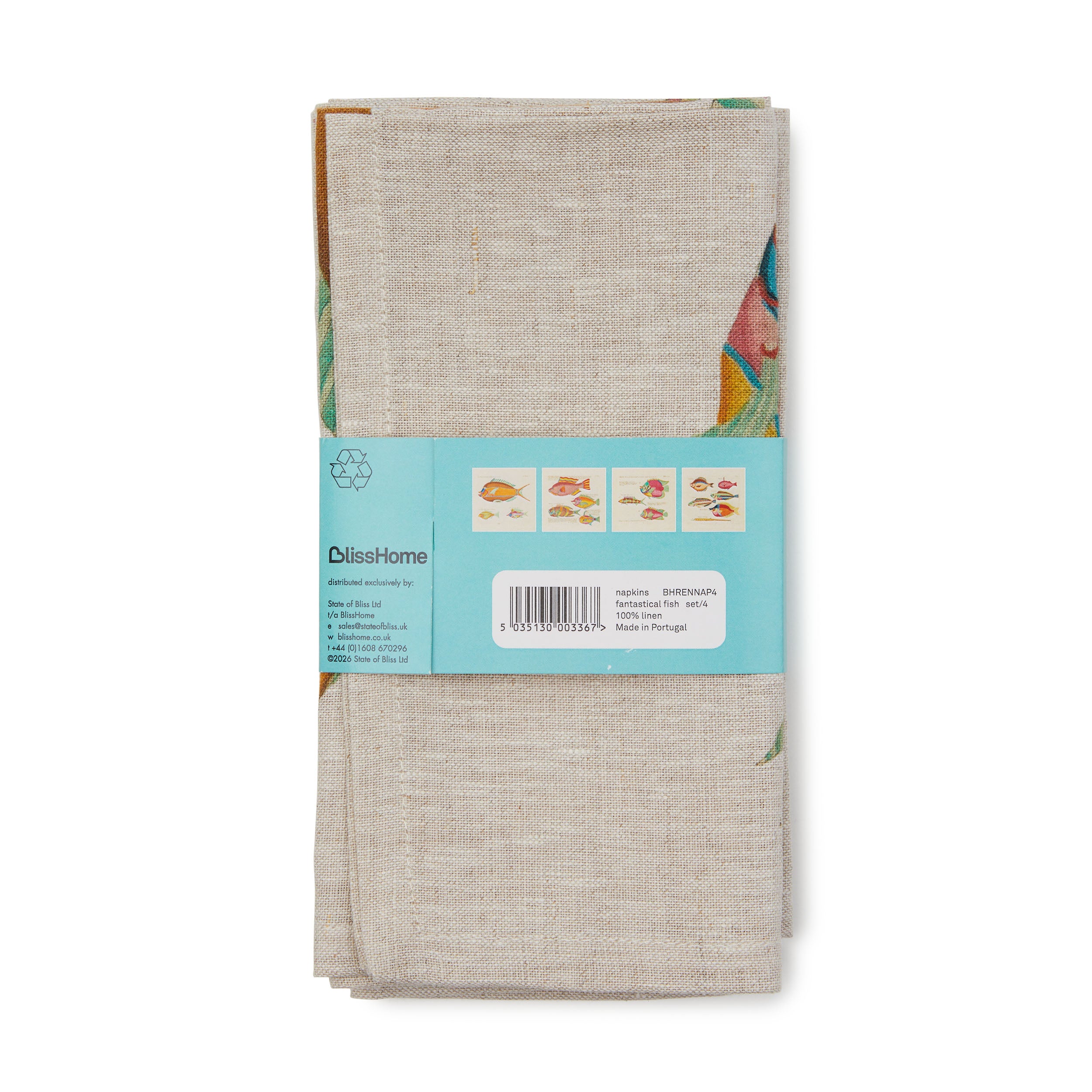 Napkin Set of 4, 100% Linen