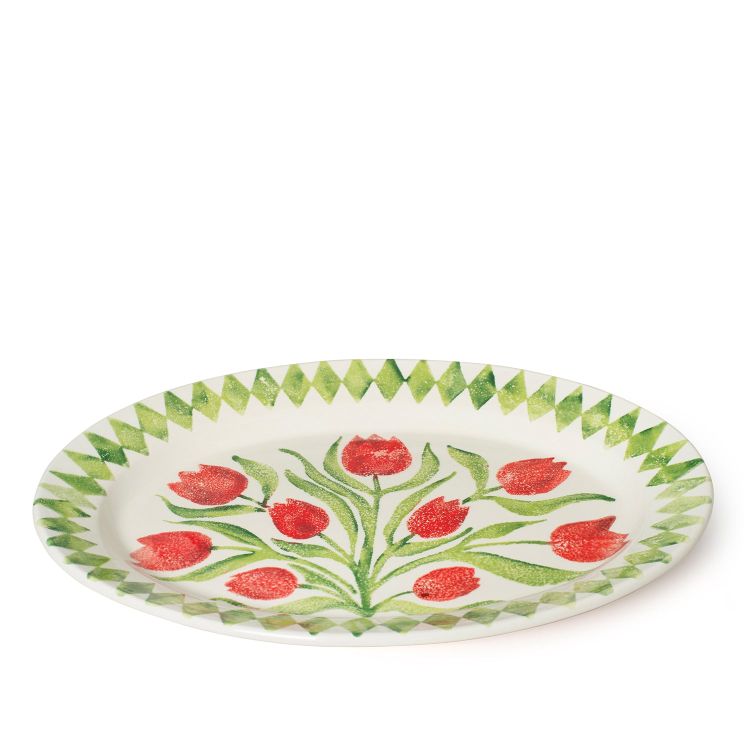 Tulip Oval Rimmed Platter 40cm