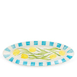 Tulips XL Oval Rimmed Platter 57cm