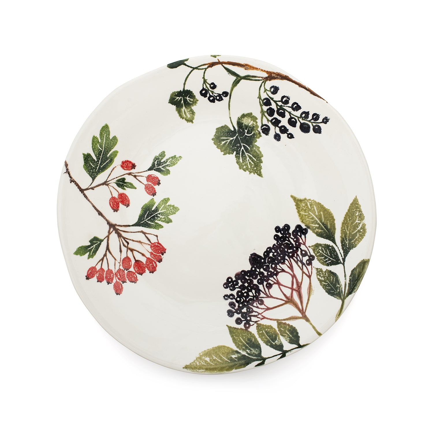 Irregular Round Platter Mixed Berries