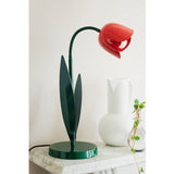 Tulip Table Lamp Red by BlissHome