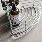 Lock n Roll Chrome Wire Corner Suction Shower Caddy