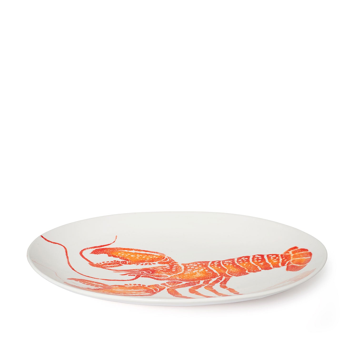 Extra Large Oval Platter Lobster Orange