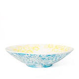 Wallpaper Serving Bowl Yellow & Blue