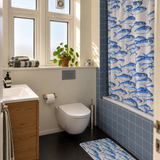 Mackerel Shower Curtain & In-Bathmat Set (Save £12)