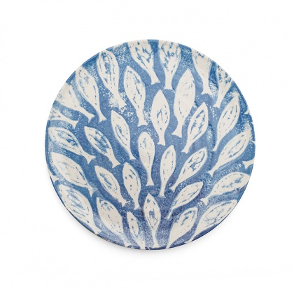 Fish Shoal Platter Blue: click to enlarge