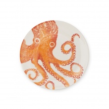 Side Plate Octopus Orange