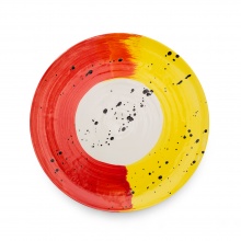 Swish Red & Yellow Dinner Plate 